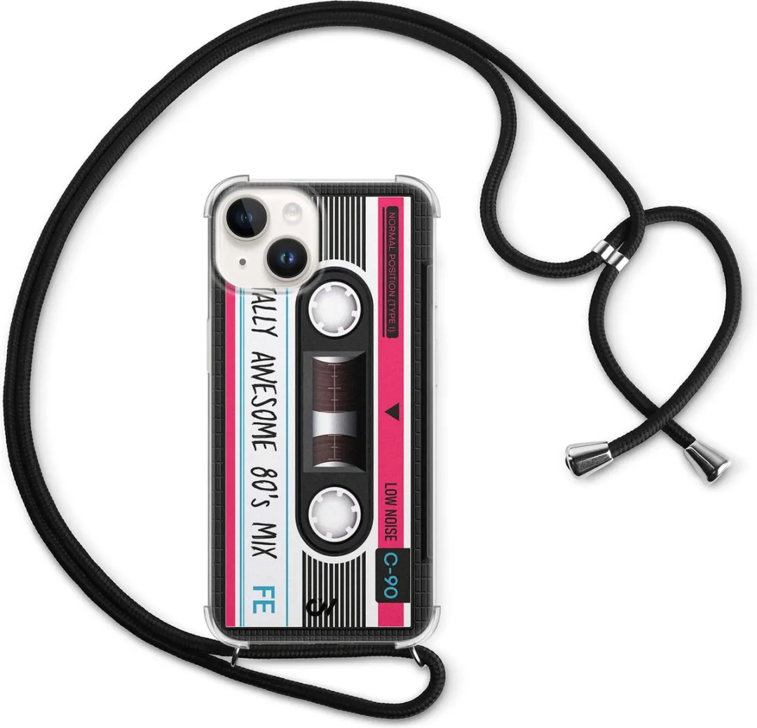 Casevibes Telefoonhoesje iPhone 14 Cassette Grijs C/14/UV/009