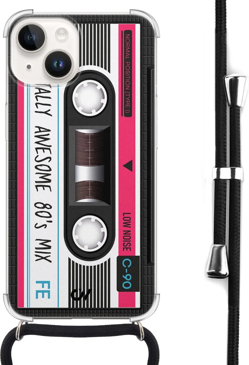 Casevibes Telefoonhoesje iPhone 14 Cassette Grijs C/14/UV/009