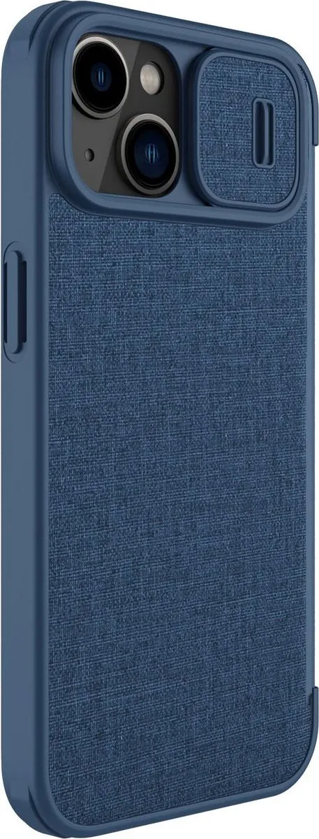 Nillkin Qin Cloth Pro Case iPhone 14 Plus - Blauw - afbeelding 5 van 6