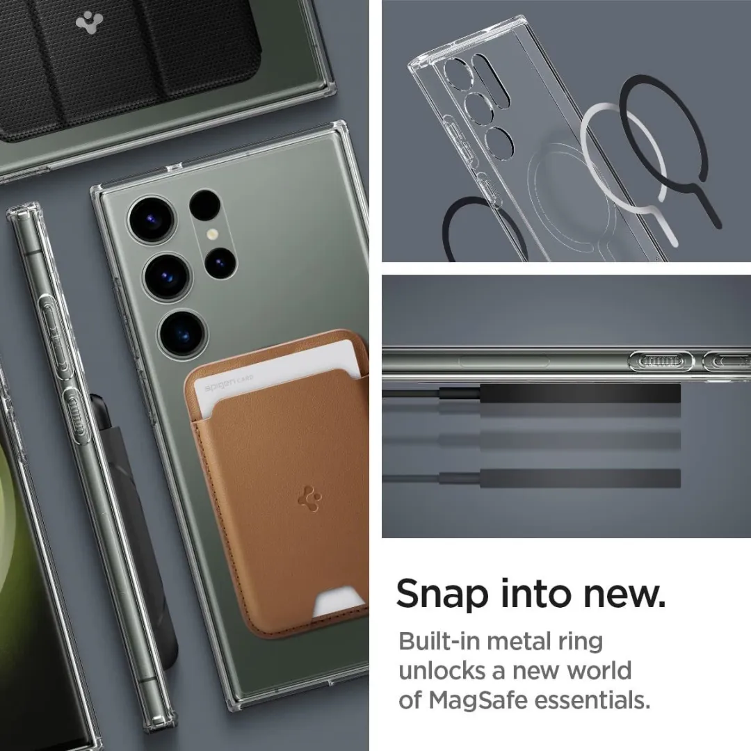 Spigen Ultra Hybrid Metal Ring MagFit ACS05621 Hoesje - Zwart