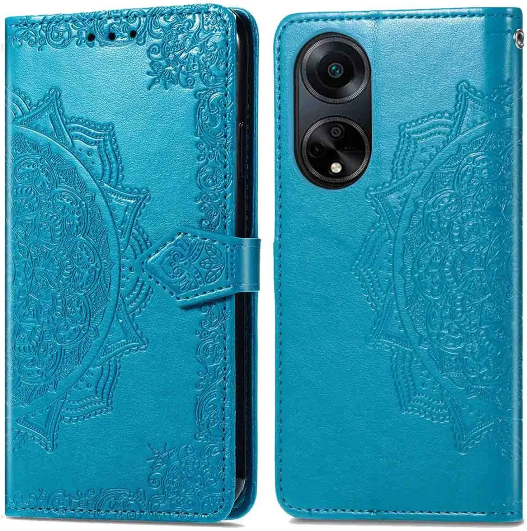 imoshion Hoesje Oppo A98 Mandala Bookcase - 3 Pasjes - Turquoise