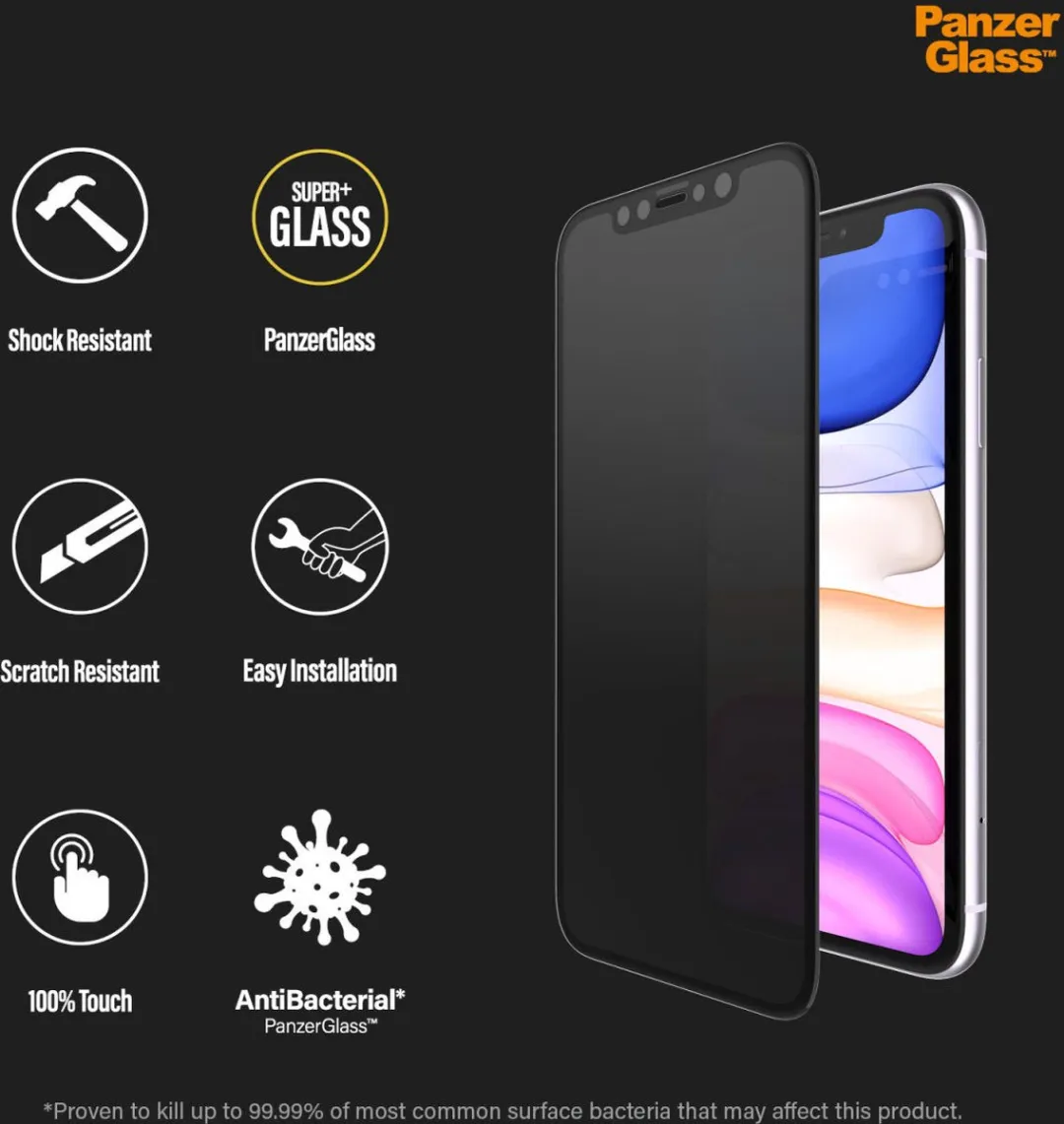 PanzerGlass PZ-P2664 Glas Beschermer - iPhone 11 Pro - Zwart - afbeelding 6 van 6