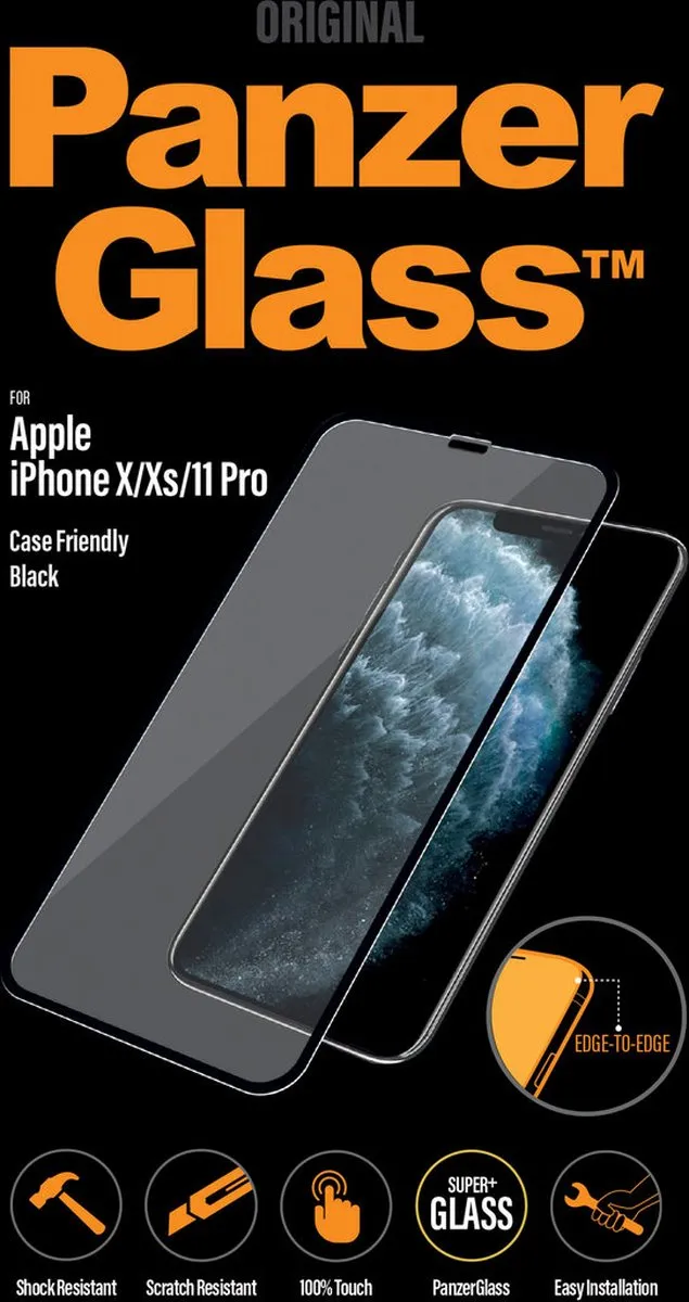 PanzerGlass PZ-P2664 Glas Beschermer - iPhone 11 Pro - Zwart