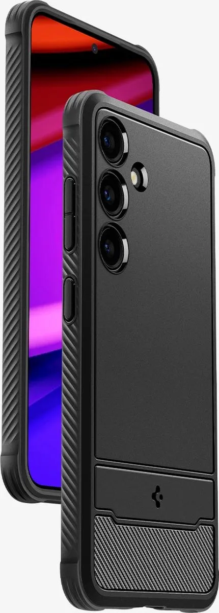 Spigen Rugged Armor ACS07326 Hoesje - Samsung Galaxy S24+ - Zwart - afbeelding 3 van 6