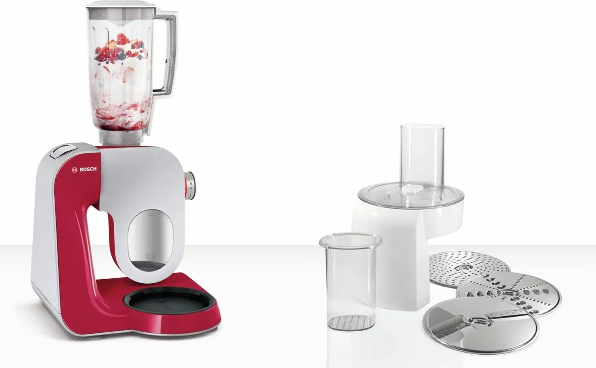 Bosch MUM58720 Keukenmachine 1000W - 7 Snelheden - 3,9L - Rood