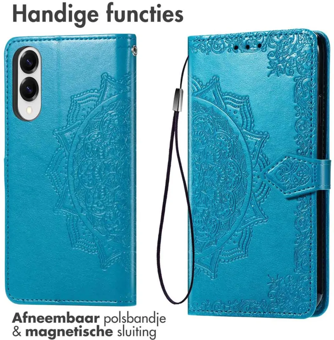 Imoshion Hoesje Samsung Galaxy S25 Edge Mandala Bookcase Turquoise