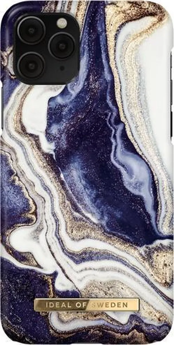 iDeal of Sweden iPhone 11 Pro Hoesje Indigo Marble - Blauw/Goud - afbeelding 2 van 6