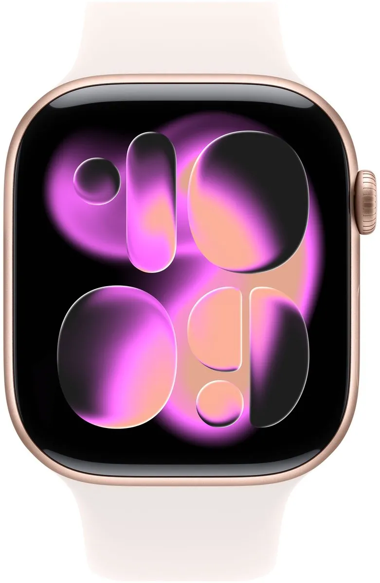 Apple Watch S11 GPS 46mm Roségoud Aluminium - Lichtroze Band