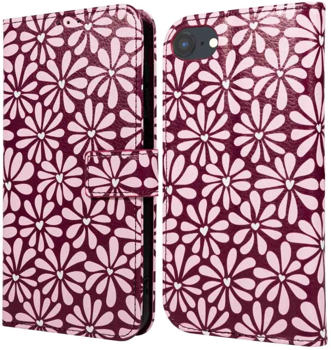 Imoshion Hoesje Bloom Love Blush - iPhone SE/8/7/6s/6 - 3 Pasjes