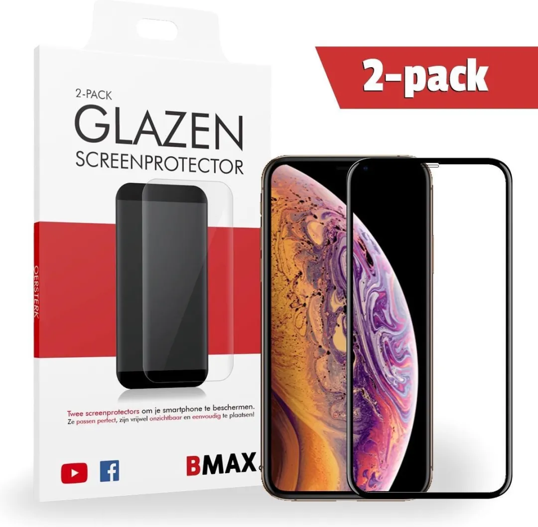 BMAX iPhone XS Screenprotector 2 Stuks