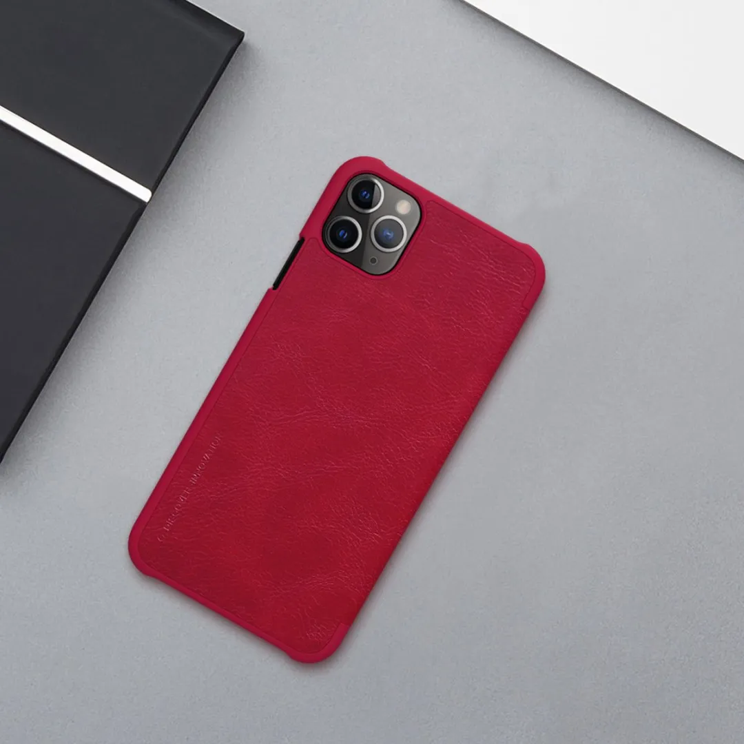 Nillkin Qin Book Hoesje iPhone 11 Pro - Rood - 2 Pasjes - afbeelding 5 van 6