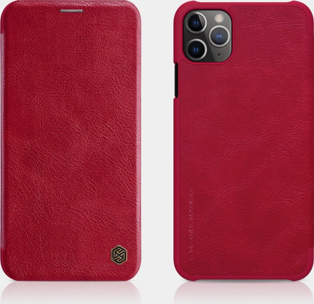 Nillkin Qin Book Hoesje iPhone 11 Pro - Rood - 2 Pasjes - afbeelding 4 van 6