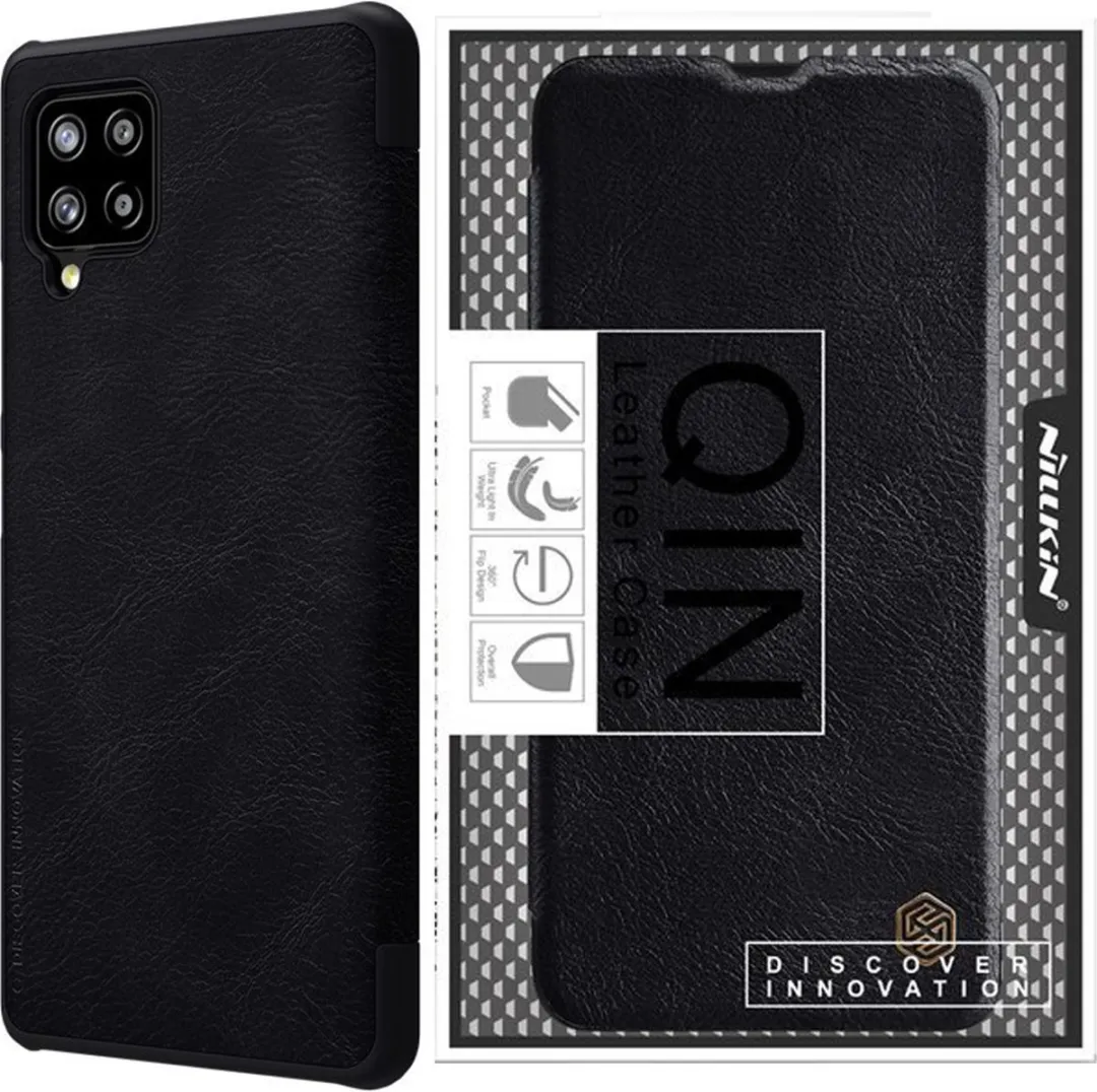 Nillkin Qin Hoesje QIN40 - Samsung Galaxy A42 - Kunstleer Zwart