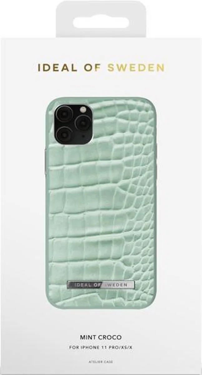 iDeal of Sweden Phone Necklace Case iPhone 11 Pro/XS/X - Mint Croco