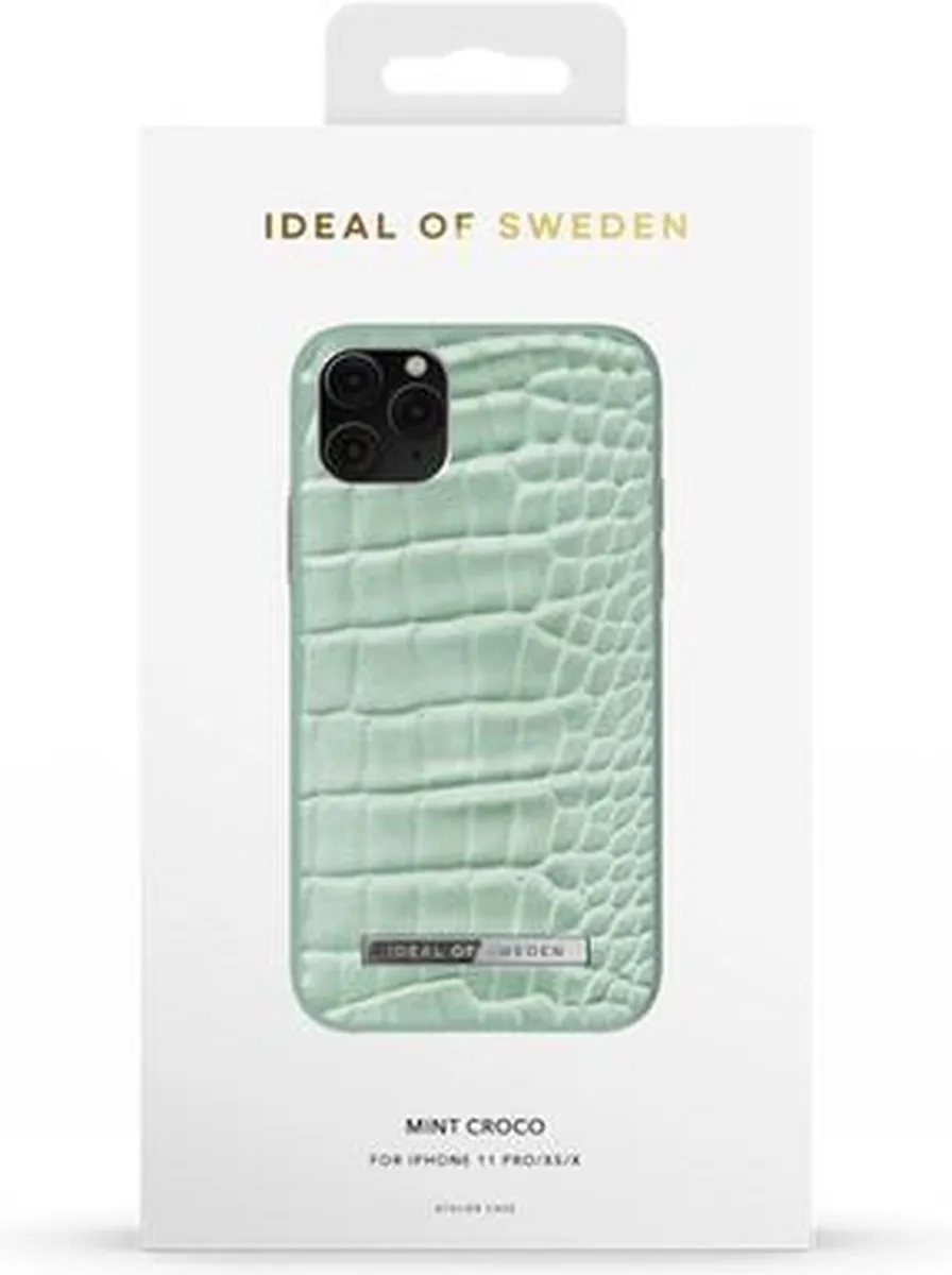 iDeal of Sweden Phone Necklace Case iPhone 11 Pro/XS/X - Mint Croco - afbeelding 6 van 6