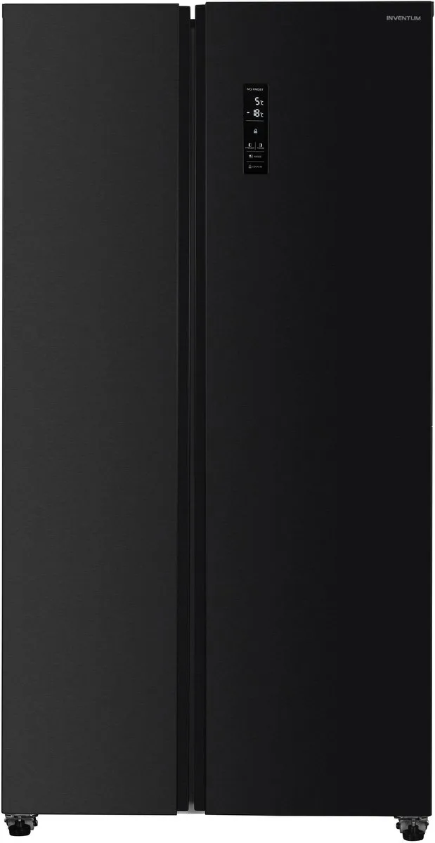 Inventum SKV0180B No Frost energiezuinige Amerikaanse koelkast - 532 liter - Digitaal display - Superkoelen - Supervriezen - Deuralarm - 2 deuren - Zwart