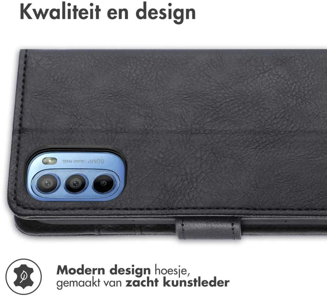 Imoshion Hoesje Motorola Moto G14 - 3 Pasjes - Zwart