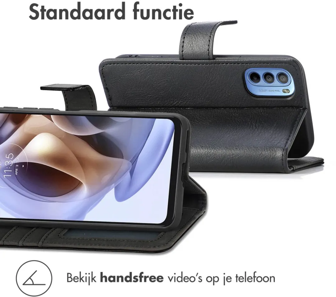 Imoshion Hoesje Motorola Moto G14 - 3 Pasjes - Zwart