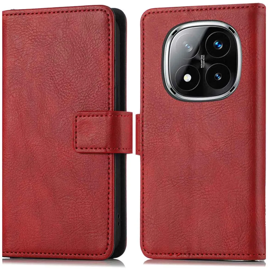 Imoshion Hoesje Xiaomi Redmi Note 14 Pro Plus 5G - 3 Pasjes - Rood