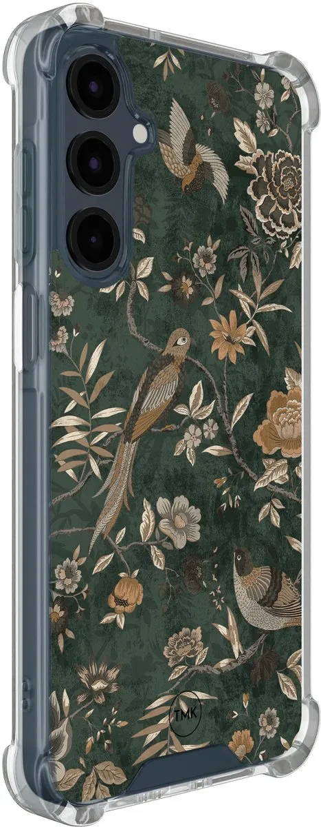 Casevibes Shockproof Hoesje Samsung Galaxy A16 S/A16/S/016 - Khaki Golden Flowers