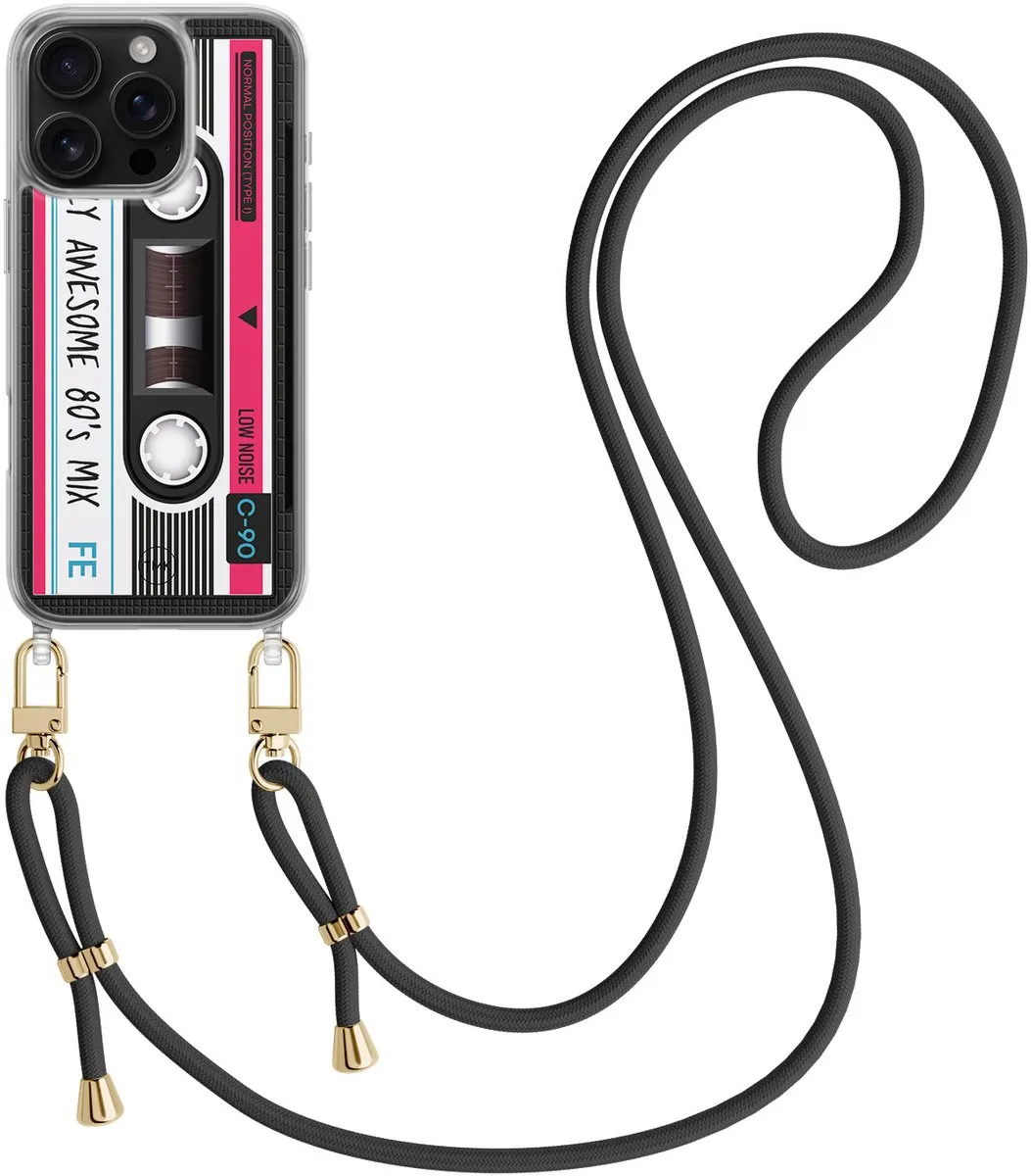 Casevibes Telefoonhoesje iPhone 16 Pro Cassette - Zwart CV/A/i16P/C/015