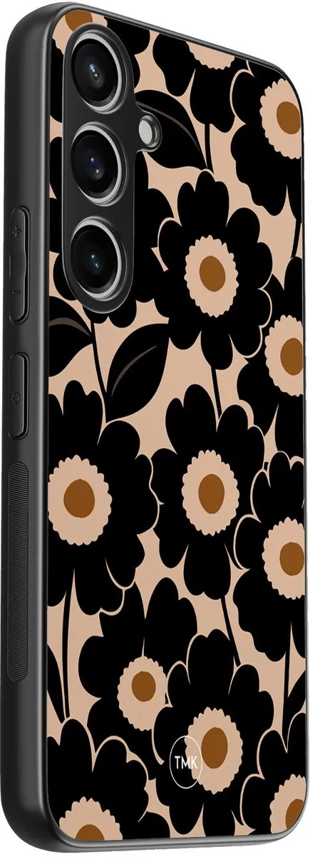 Casevibes Hoesje Samsung Galaxy A55 Bloom Luxe - Zwart - TPU