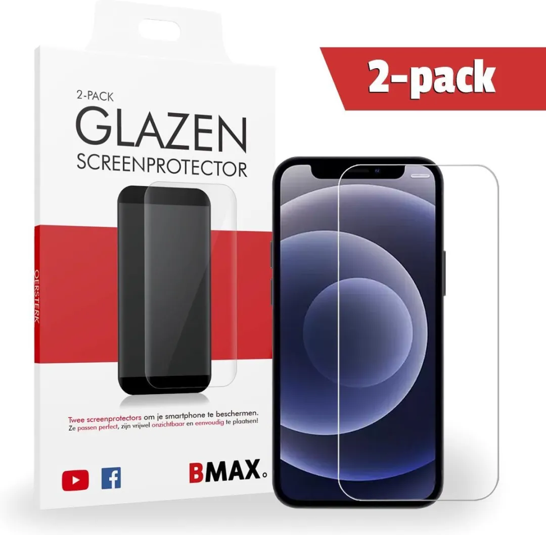 BMAX iPhone 12 Screenprotector 2 Stuks