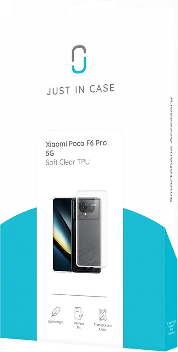 Just in Case Cazy Hoesje Xiaomi Poco F6 Pro 5G - Siliconen - Transparant - afbeelding 5 van 6
