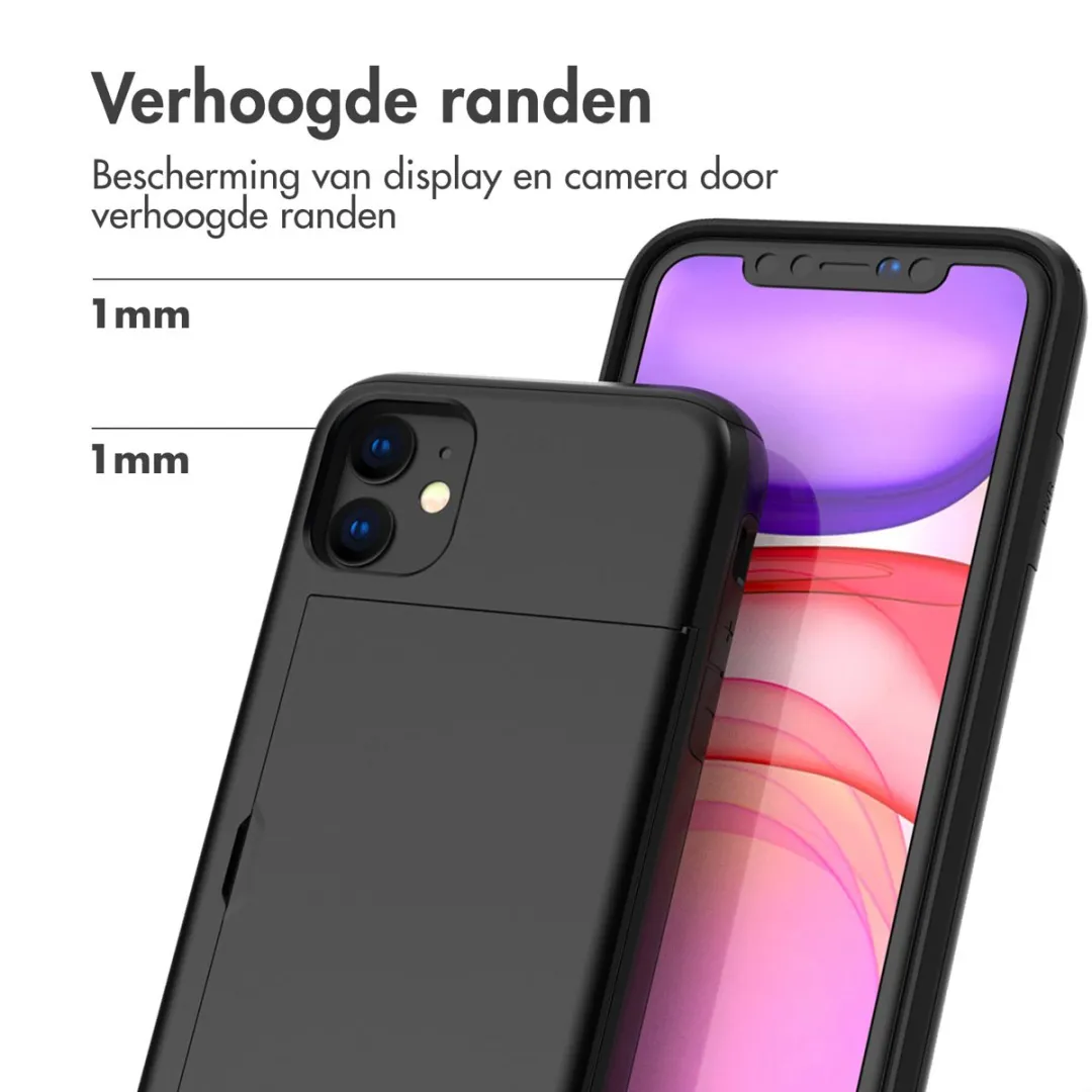 Imoshion Hoesje iPhone 11 - Pasjeshouder 2 Stuks - Zwart