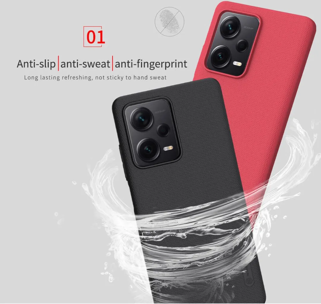 Nillkin Frosted Shield Xiaomi Redmi Note 12 Pro+ Hoesje - Zwart - afbeelding 6 van 6