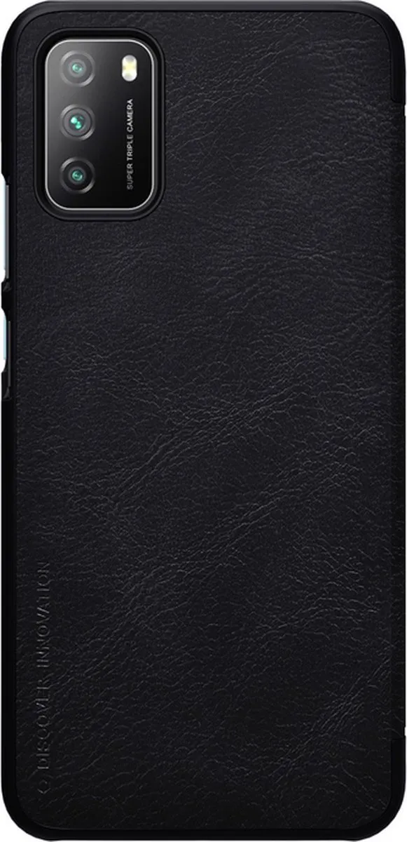 Nillkin Qin PU Leather Book Case NN-QLC-XPM3/BK - Xiaomi Poco M3 - Zwart