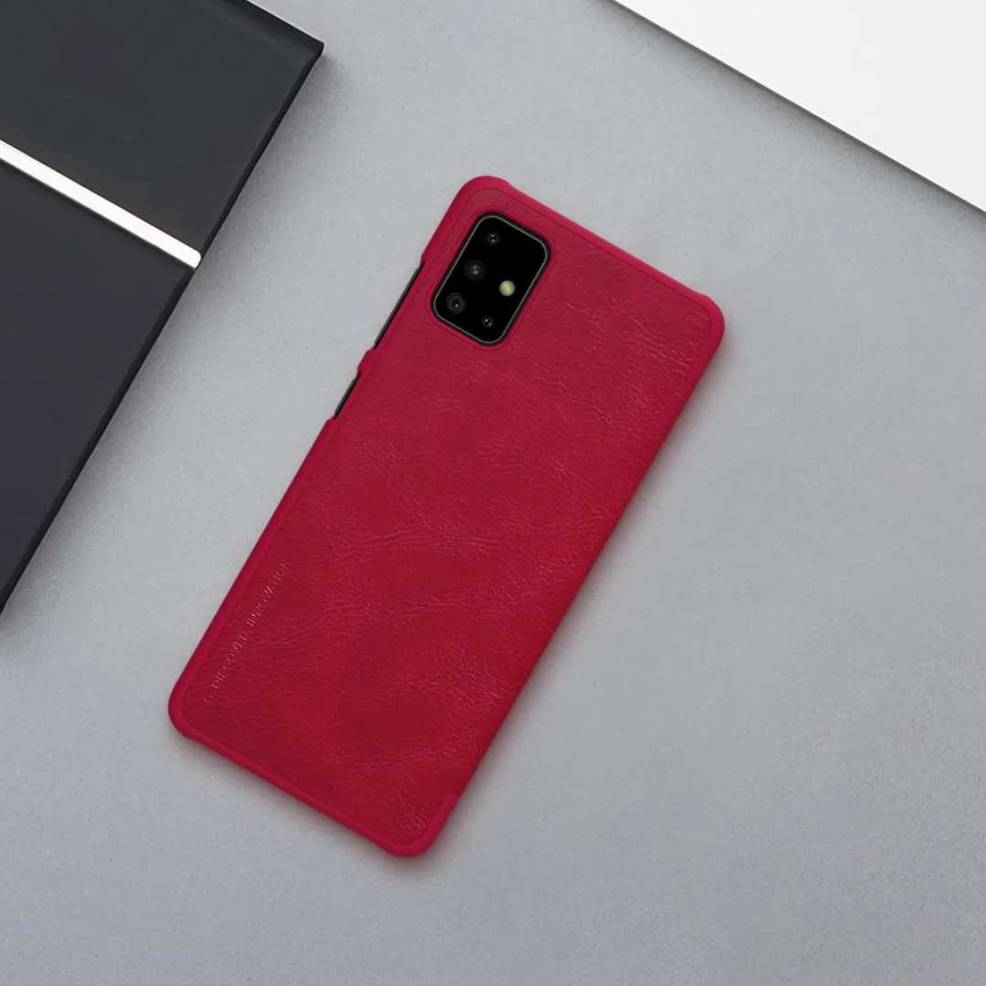 Nillkin Qin Leather Book Case A515-37 - Samsung Galaxy A51 - Rood - afbeelding 6 van 6