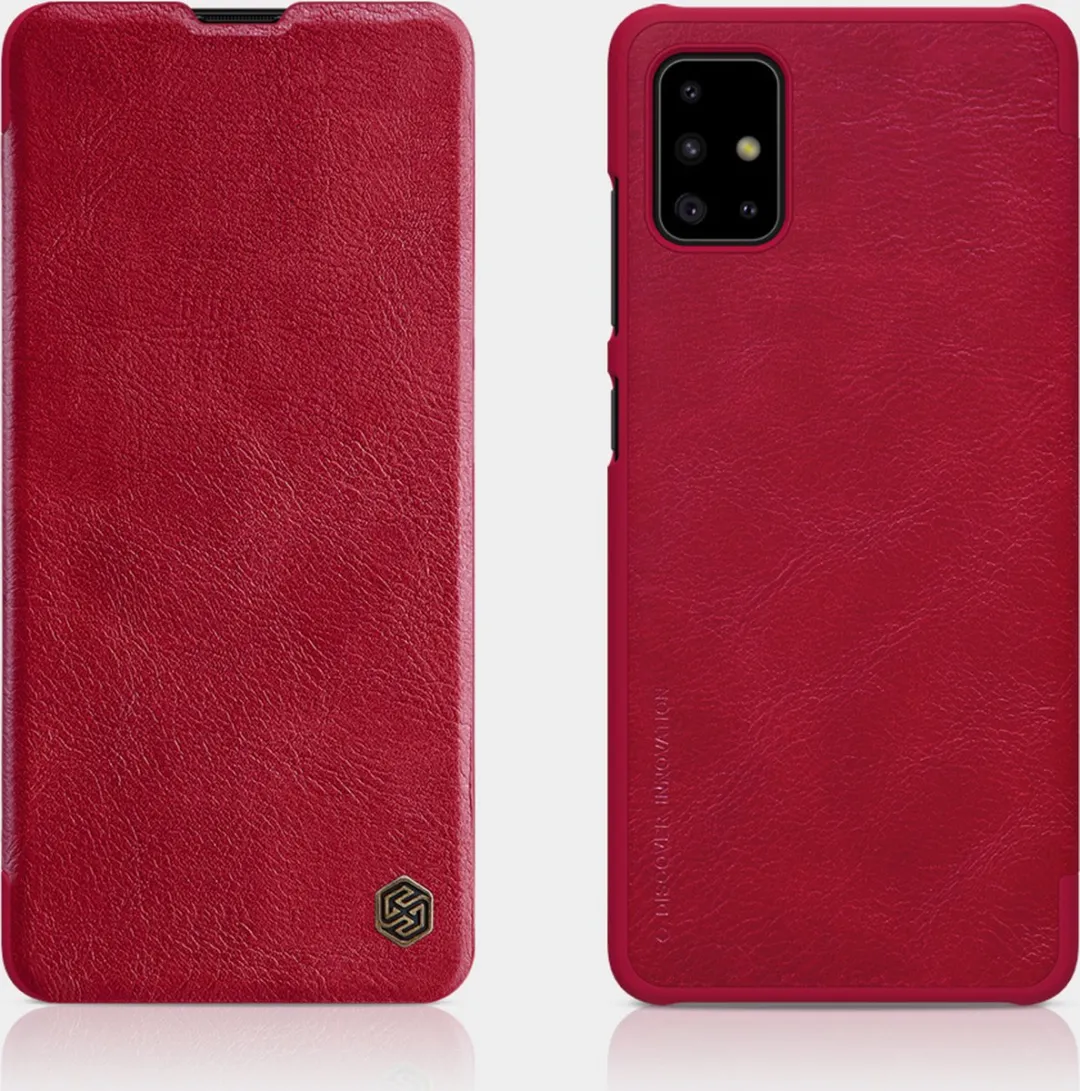 Nillkin Qin Leather Book Case A515-37 - Samsung Galaxy A51 - Rood - afbeelding 4 van 6
