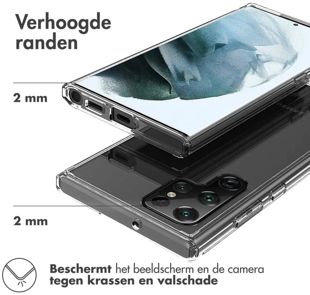 Accezz Xtreme Impact Backcover 2.0 Hoesje - Samsung Galaxy S22 Ultra - Transparant