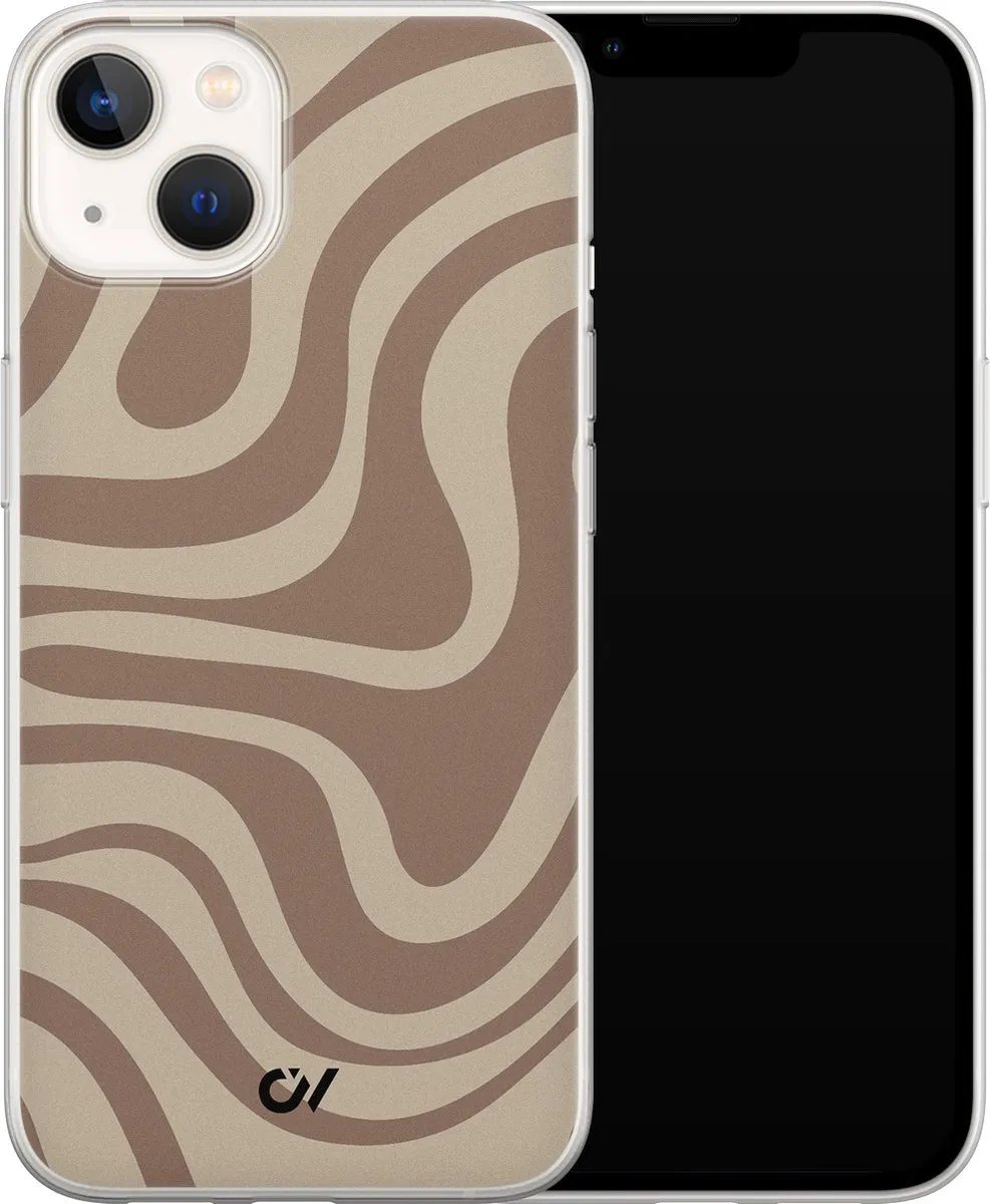 Casevibes Hoesje iPhone 13 A/13/UV/022 - Bruin