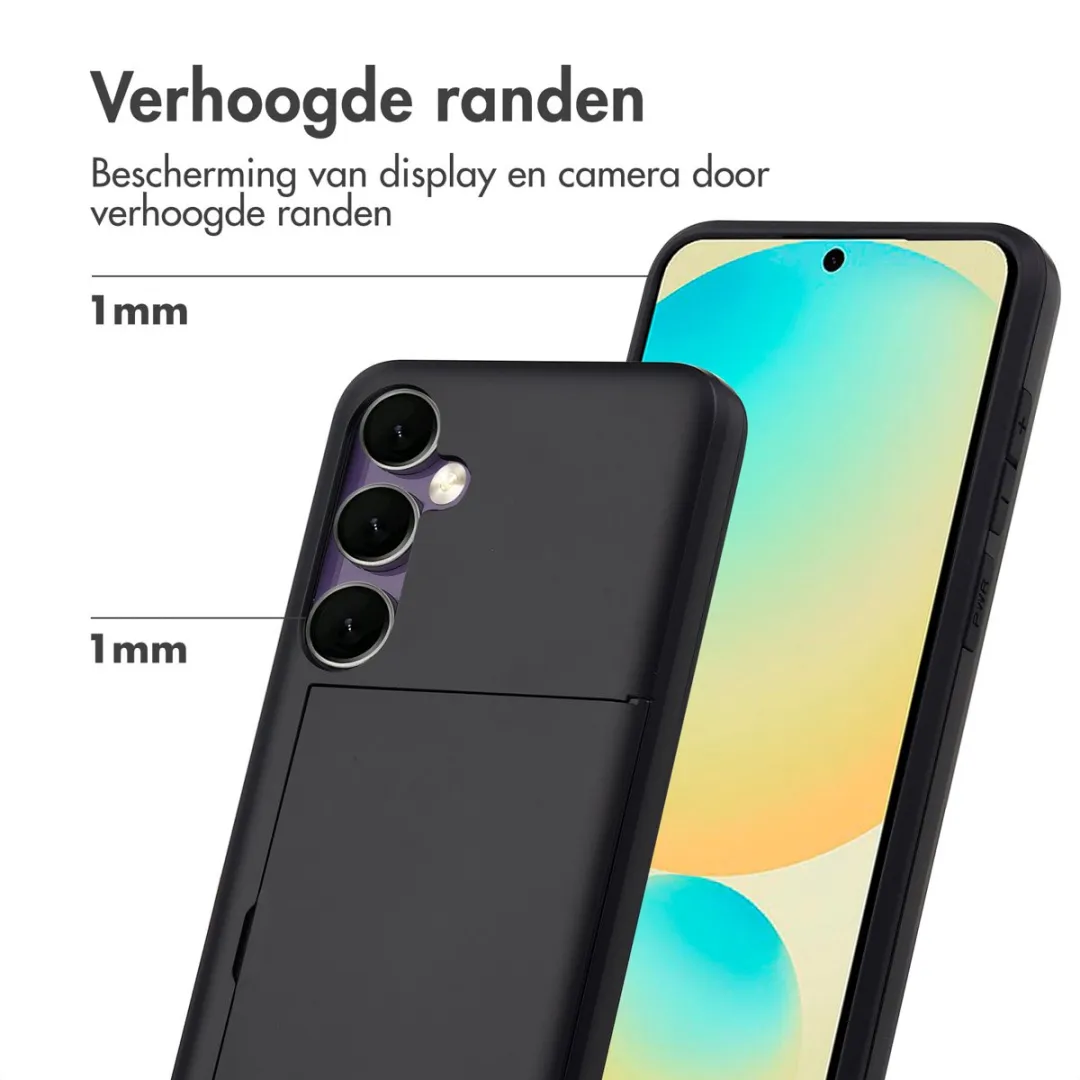 Imoshion Hoesje Samsung Galaxy S24 FE - Pasjeshouder 2 Stuks - Zwart