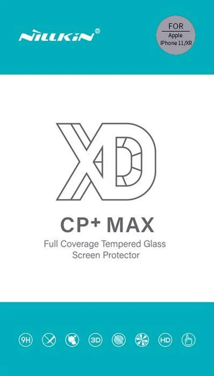Nillkin Tempered Glass XD CP+MAX iPhone 11 Schermbeveiliging - Zwart - afbeelding 4 van 4