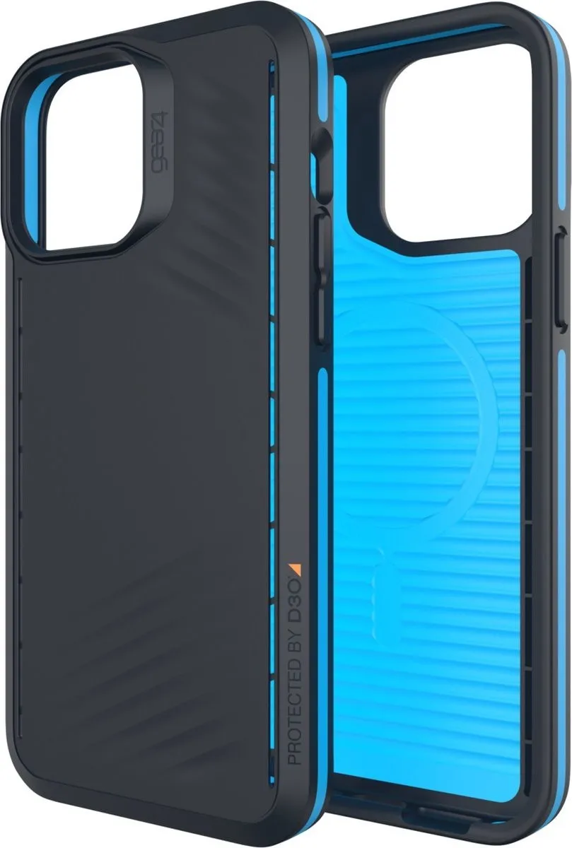 Gear4 Vancouver Snap D3O Hoesje iPhone 13 Pro Max - Zwart/Blauw - afbeelding 6 van 6
