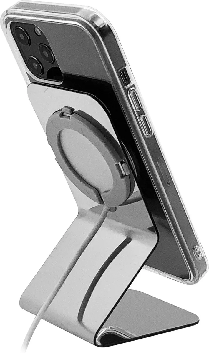 Macally MMAGSTAND-SS MagSafe Stand - iPhone 12/13/14 - Zilverkleurig