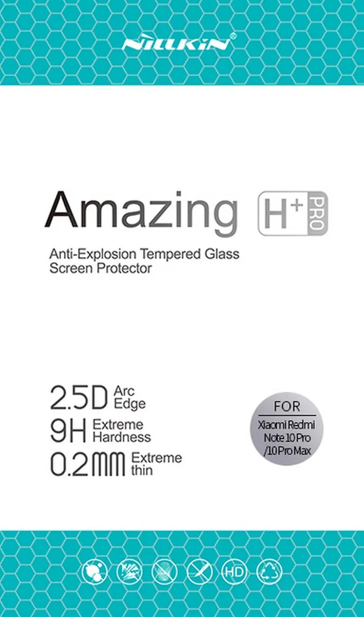 Nillkin Amazing Tempered Glass H+ Pro Xiaomi Redmi Note 10 Pro - afbeelding 3 van 4
