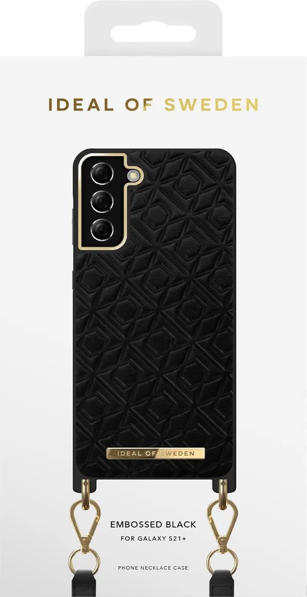 iDeal of Sweden Phone Necklace Case Samsung Galaxy S21 Plus Embossed Black - afbeelding 3 van 4