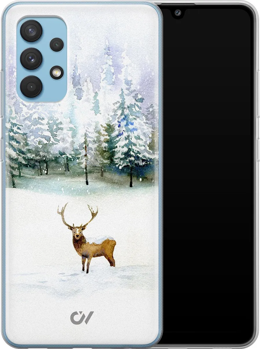 Casevibes Hoesje Samsung Galaxy A32 4G - Rendier - Wit