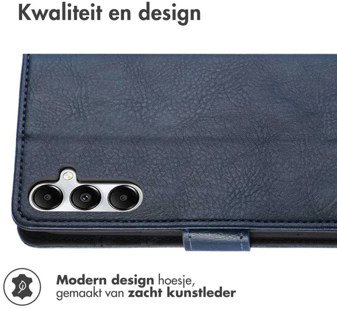 imoshiion Hoesje Samsung Galaxy S25 Plus - 3 Pasjes - Donkerblauw