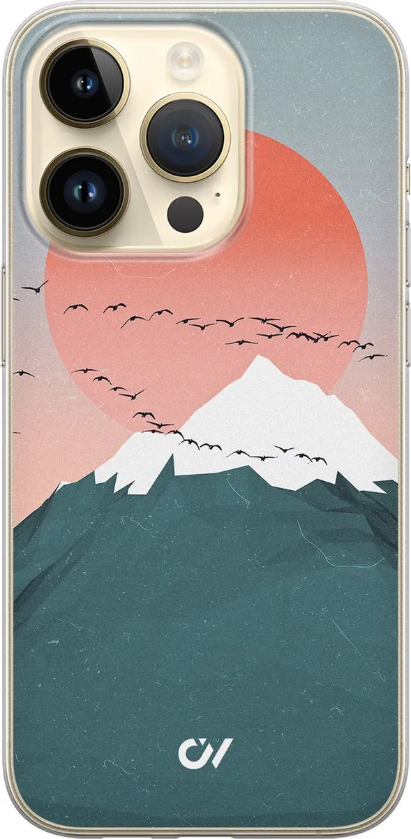 Casevibes Hoesje iPhone 14 Pro Mountain Birds