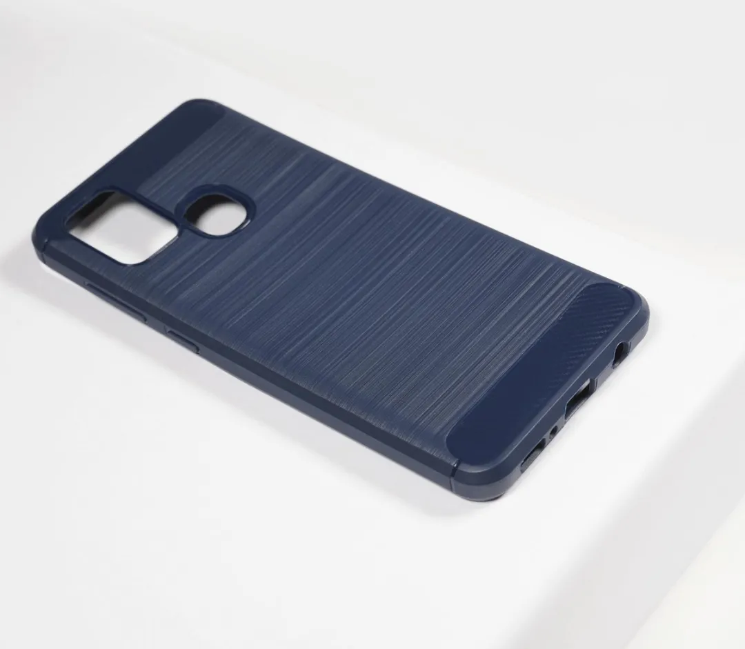 BMAX Carbon Soft Case Samsung Galaxy A21s - Blauw