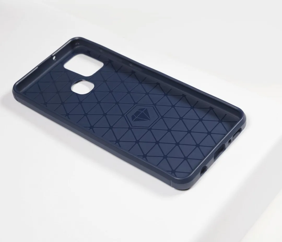 BMAX Carbon Soft Case Samsung Galaxy A21s - Blauw