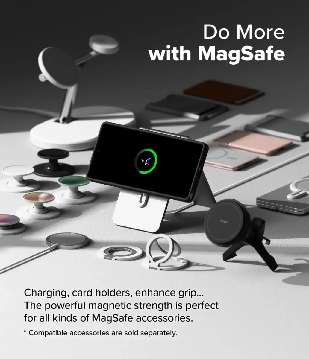 Ringke Silicone MagSafe Hoesje Samsung Galaxy S25 Ultra - Zwart