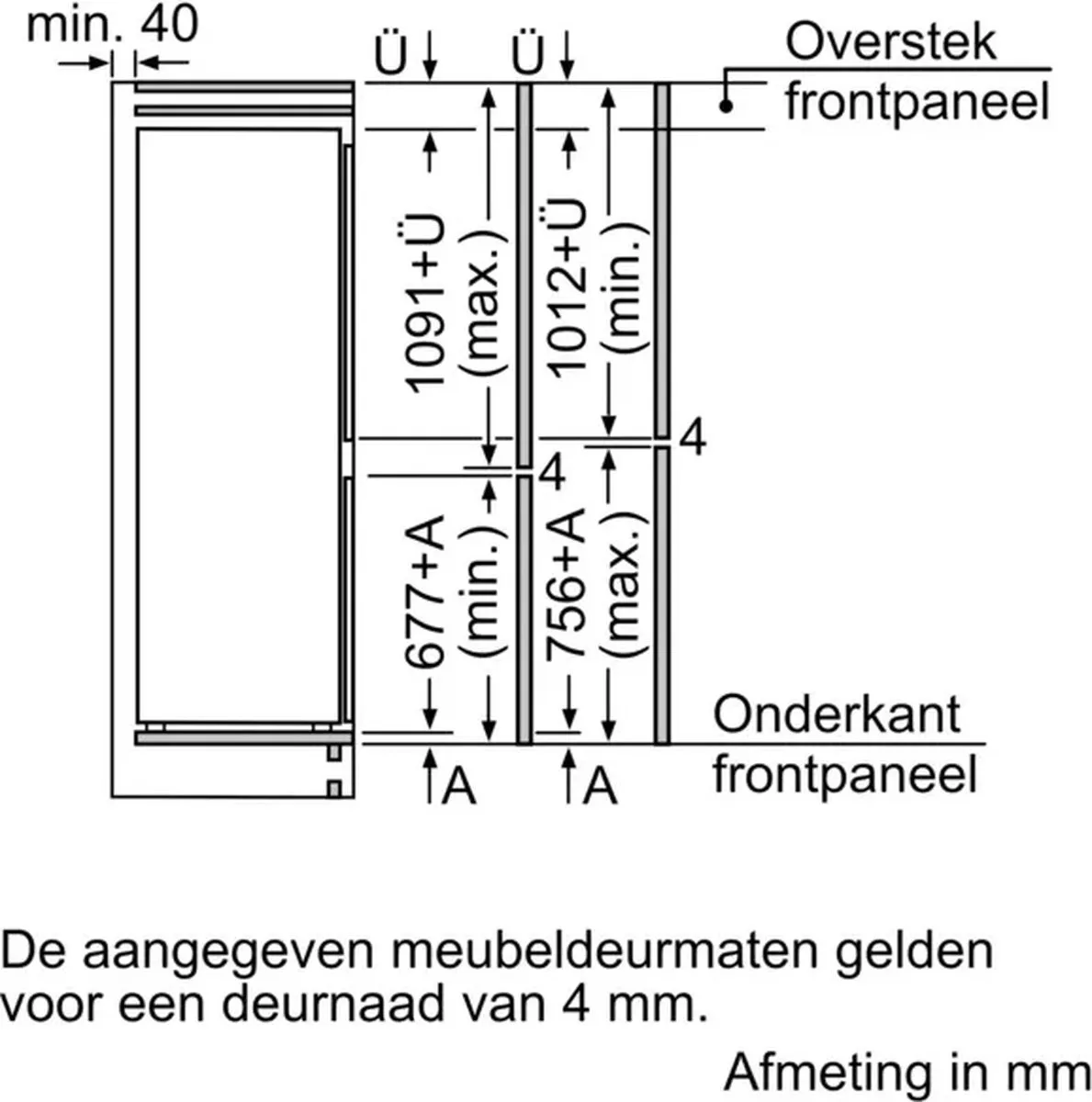 Bosch KIN86NSE0 Inbouw Koel-Vriescombinatie 260L - noFrost - afbeelding 6 van 6