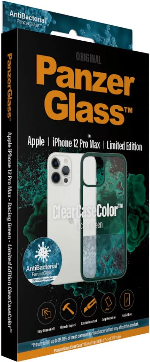 PanzerGlass ClearCaseColor iPhone 12 Pro Max PZ-0269 - Racing Green - afbeelding 6 van 6