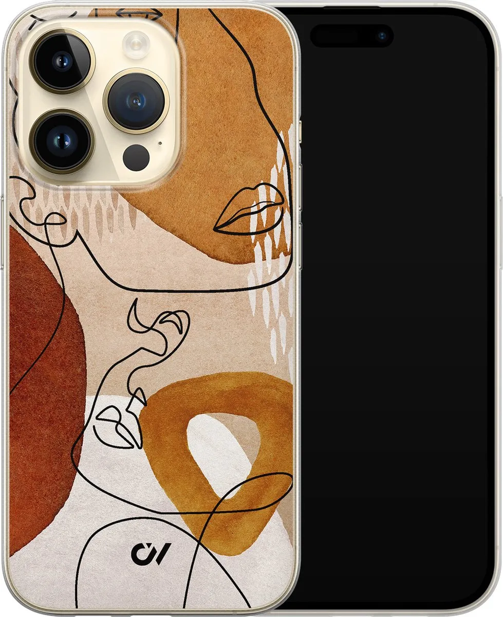 Casevibes iPhone 14 Pro Hoesje A/14P/UV/043 - Bruin